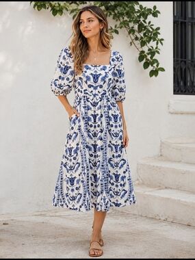 NWT Beyond By Vera Estella Midi Dress